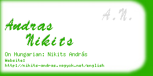 andras nikits business card
